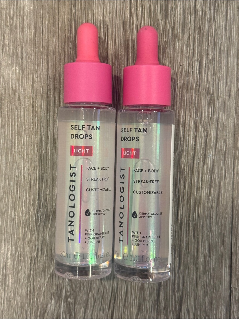 Tanologist Face + Body Light Self Tan Drops- X 2 Brand New,